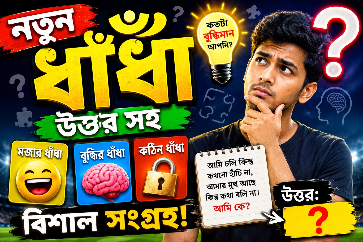 নতুন ধাঁধা উত্তর সহ - মজার, বুদ্ধির ও কঠিন ধাঁধার বিশাল সংগ্রহ